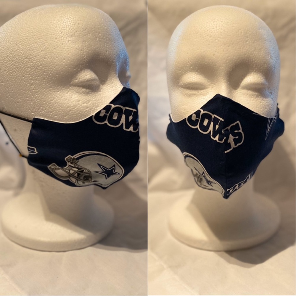 100% Cotton Face Mask w/ Dallas Cowboys